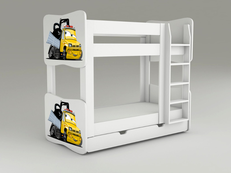 Becks poschodová posteľ Truck žltý